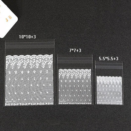 Clear Dots Self Adhesive Cookie Gift DIY Bag Plastic Candy Package Bags Snowflake - Aimall