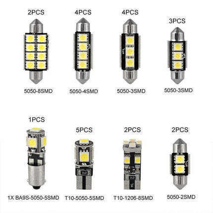 23x Car 12v Led Festoon Interior White Light Bulb 5050 5smd Auto Dome Globe DF - Aimall
