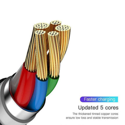 Red+Black Baseus 60W 100W USB C to Type C Charger Cable PD Fast Charge For Samsung - Aimall