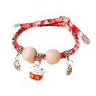 Camphor Wood Bead Collar with Bell Necklace for Cats and Dogs Pet Accessories