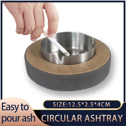 Leather Tissue Box Holder Decorative Storage Box with Ashtray for Hotel Use