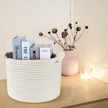Twist Handle Round Storage Basket Durable Storage Bag Organiser Laundry Holder