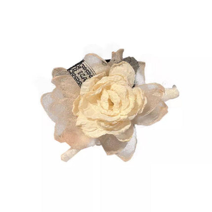 Flower Tulle Hair Clips Large Hair Pins Hairgrips Claw Clips for Hair Women - Aimall
