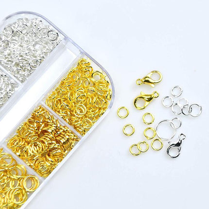 800x Jump Rings Split Lobster Clasps Hooks For DIY Jewelry Making Necklace - Aimall