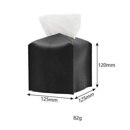 Elegant PU Leather Tissue Box Cover Holder in Various Colors