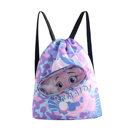 Children Waterproof Swim Backpack Durable Storage Bag Beach Pool Outdoor Travel - Aimall