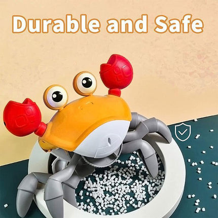 Electric Music Crawling Crab Baby Toy LED Light Up Kids Toddler Interactive Toys - Aimall
