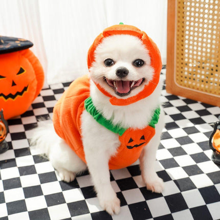 Dog Cat Pet Pumpkin Fancy Dress Outfits Halloween Xmas Cosplay Costume Clothes