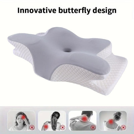 Memory Foam Butterfly Neck Pillow for Enhanced Comfort and Sleep Positioning