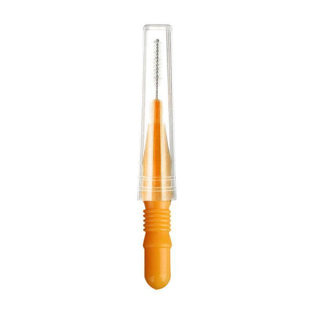 200PCS Interdental Brush Floss Sticks Tooth Floss Head Toothpick Cleaning New Orange - Aimall