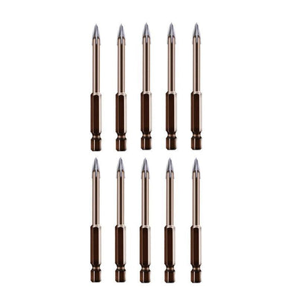 10X 6Mm Tile Porcelain Drill Bit Marble Ceramic Glass Brick Shank Hex Spear Head - Aimall