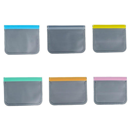 10 Pack Reusable Frosted PEVA Food Storage Bags Resealable Ziplock Freezer Safe