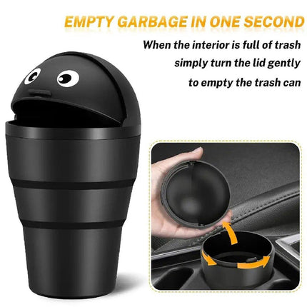 3pcs Car Trash Can Portable Cute Garbage Bin for Car Waste Storage Container