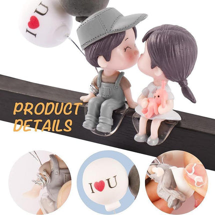New Fashion Car Dashboard Lovely Couple Girl Boy Good Luck Ornament Auto Decor - Aimall