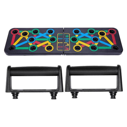 14 in1 Push Up Board Rack Bar Grip Handle Muscle Train Gym Workout Fitness Stand - Aimall