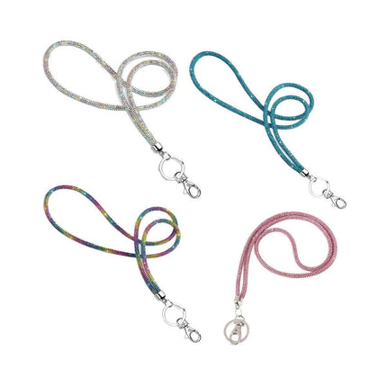 4PCS Bling Keychain Phone Lanyard Neck Strap Hanging Cord Phone Anti-lost Rope