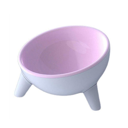 Raised Cat Bowl Pet Feeder Pet Bowl Elevated Dog Bowls 15° Tilted Pet Water Bowl - Aimall