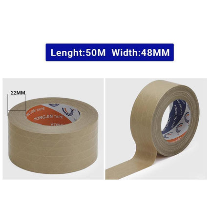 36x Kraft Paper Tape with thread Picture Framing Packing Tape Self adhesive 48mm Aimall