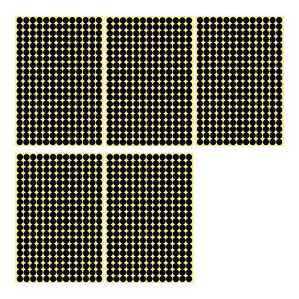 8/13/25/50mm Colour Sticker Dots Adhesive Round Labels Circular Scrapbooking Black - Aimall