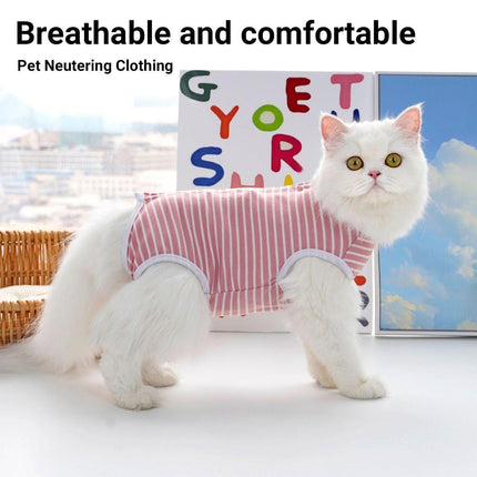 Pet Clothes for All Seasons Solid Color Striped Dog Cat Apparel Puppy Outfit