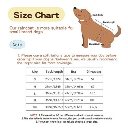 Waterproof Four Foot Dog Raincoat for Small Medium Large Dogs Pet Rainy Day Coat