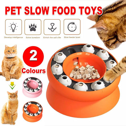Pet Slow Feeder Interactive Cat Dog Food Dispenser Puzzle Toy for Healthy Eating