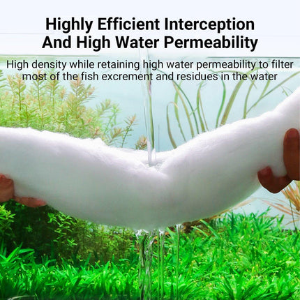 2Pcs Fish Tank Filter Sponge Hand Torn Cotton Cuttable Aquarium Filter Media