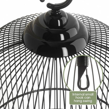Round Bird Cage Metal Cage Large Pet Birdcage Indoor Outdoor Parrot