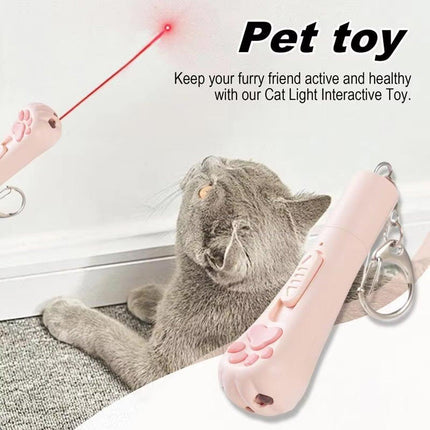 Mini Handheld Cat Claw Teasing Toy Interactive Pet Play Wand for Kitten Exercise