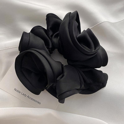 Oversize Large Scrunchies Silk Satin Elastic Hair Hair Bands Rope Tie Ponytail - Aimall