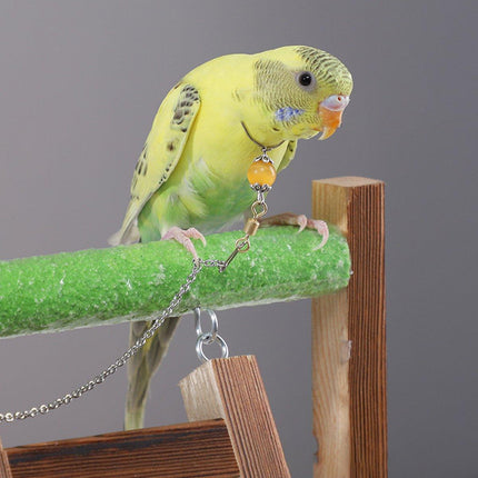 Parrot Neck Collar Stainless Steel Bird Chain Training Adjustable Bird Leash