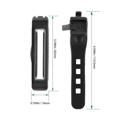 1x USB Rechargeable LED Bike Front Light headlight lamp Bar rear Tail Wide Beam