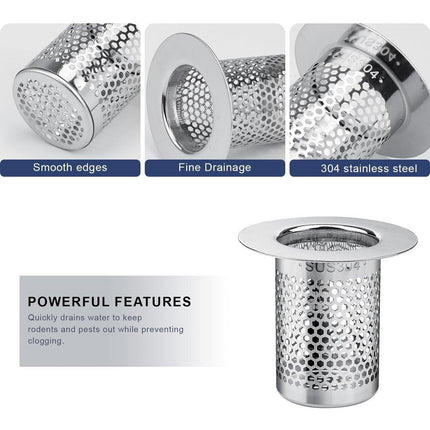 Bathroom Floor Drain Filter Anti-Blocking Hair Catcher Shower Sink Mesh Basket