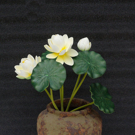 2PCS Simulation Lotus Flower Water Lily Decoration EVA Small Artificial Plant