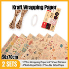 Musical Note Kraft Paper Valentines Birthday Gift Wrap Holiday Wrapping Paper