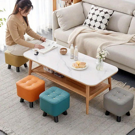 Small Stool Household Sofa Stool Shoes Changing Low Seat for Bedroom and Living