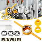 6Pcs Set Plumbing Water Pipe Die Plastic Maker Screw Die Pipe Thread Hand Tool