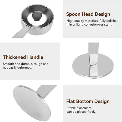 2-in-1 Coffee Spoon Espresso Measuring Spoon Powder Tamper Coffee Scoop Tamping
