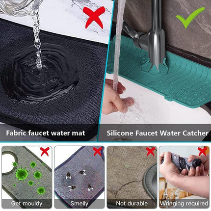 M Size Silicone Faucet Mat Kitchen Protector Faucet Absorbent Mat Sink Splash Guard - Aimall