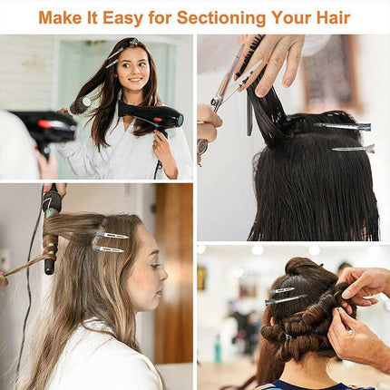 6-54PCS 5.5cm Hairdressing Sectioning Hair Clips Duck Bill Hairpin Salon Metal Curl Clips - Aimall
