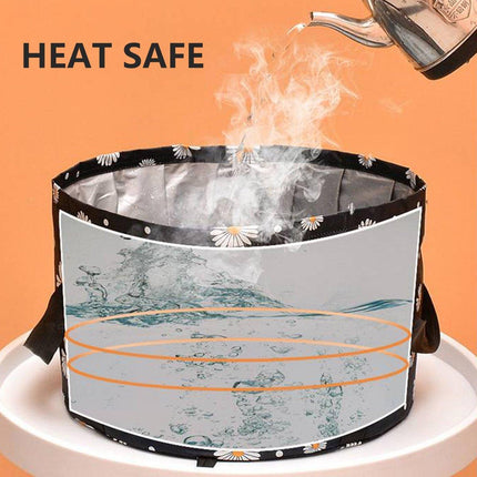 3PCS Foldable Foot Bath Tub Portable Wash Basin Soak Bucket Home Travel