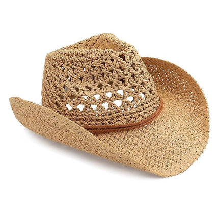 Summer Straw Beach Hat Outdoor Western Sun Hat Youth Sunscreen UV Protection