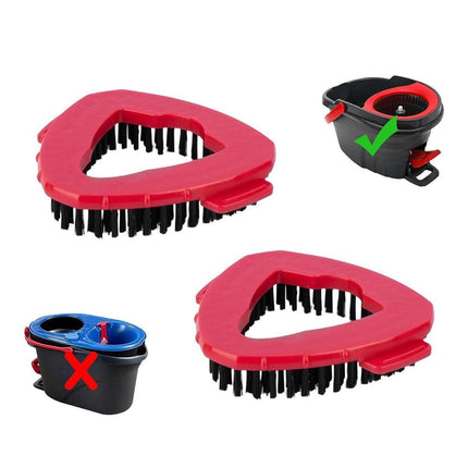 2PCS Triangle Rotating Mop Head Replacement Floor Brush Universal Cleaning Mop