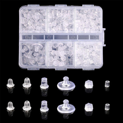 600pcs Ear Plug Set Earring Stud Backs Replacement Secure Fit Accessory