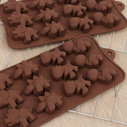 4pcs Dinosaur Ice Cube Mould Silicone Jelly Chocolate Mould for Kids and Parties
