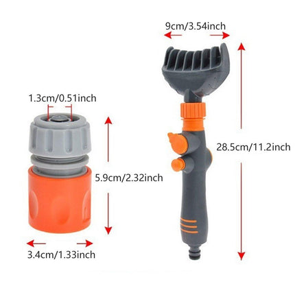 Pool Filter Cartridge Cleaning Brush Handheld Flushing Brush with Hose Connector
