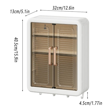 Wall Hanging Storage Cabinet Punch-Free Bathroom Organizer for Rental Rooms