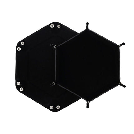 Hexagonal Velvet Folding Storage Tray Box Desktop Organizer for Home and Office
