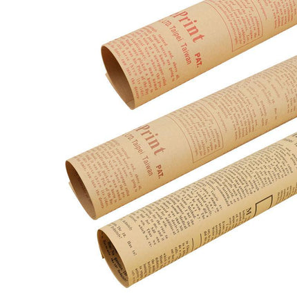 45X Gift Packaging Packing Material Kraft Tissue English Newspaper Bouquet Paper - Aimall