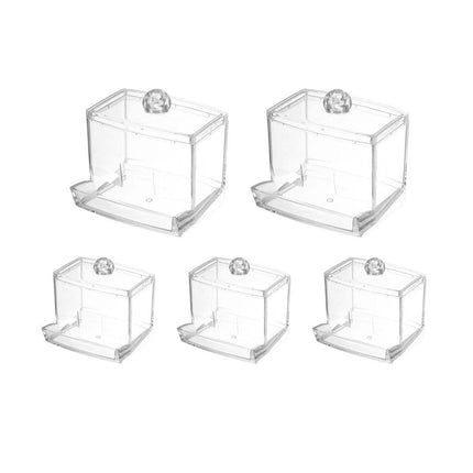 Cosmetic Cotton Swab Organizer MakeupBox Container Case Clear Acrylic Bud Holder